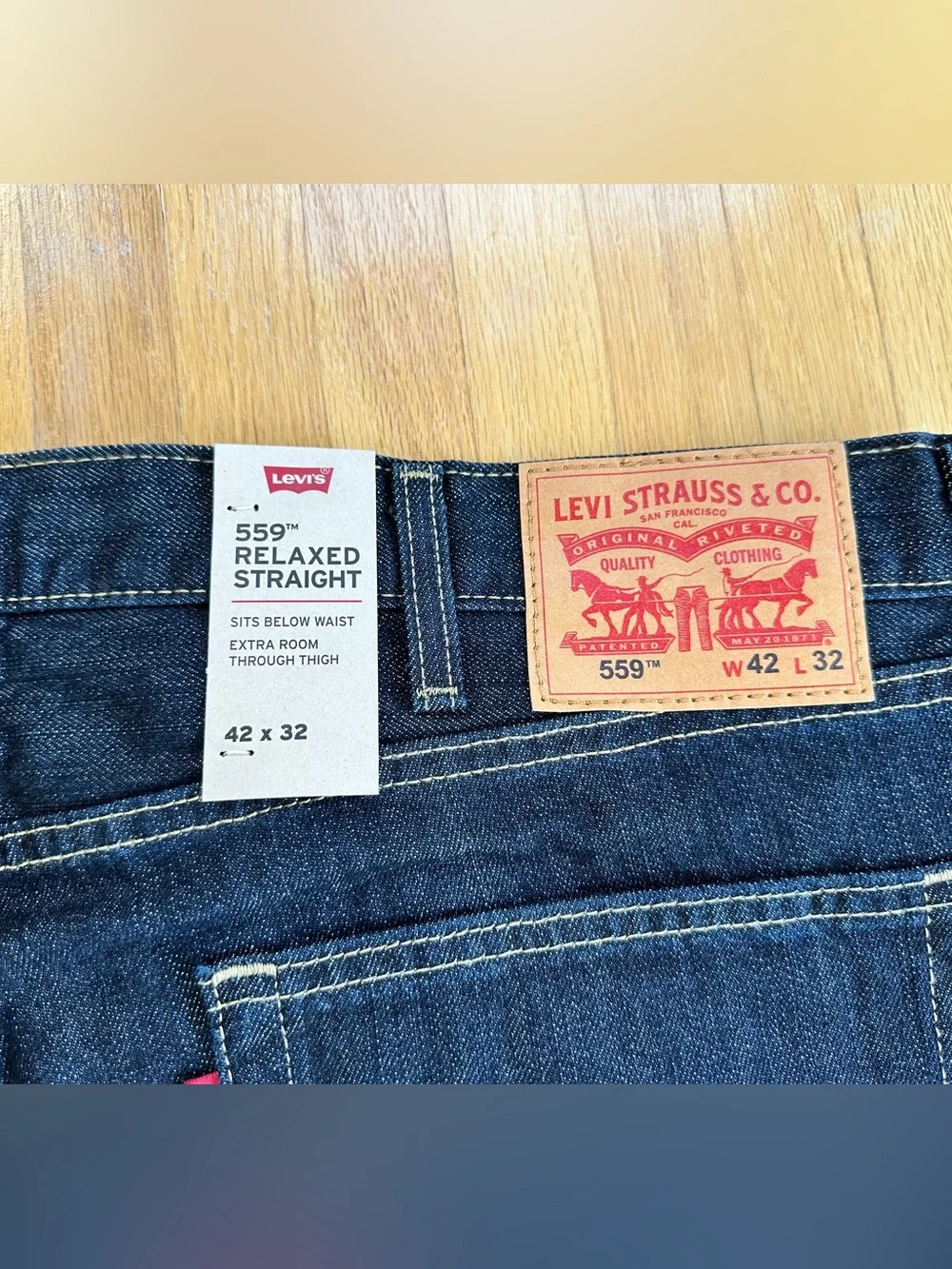 NWT Men's Levi’s Denim Relaxed Dark Wash Jeans